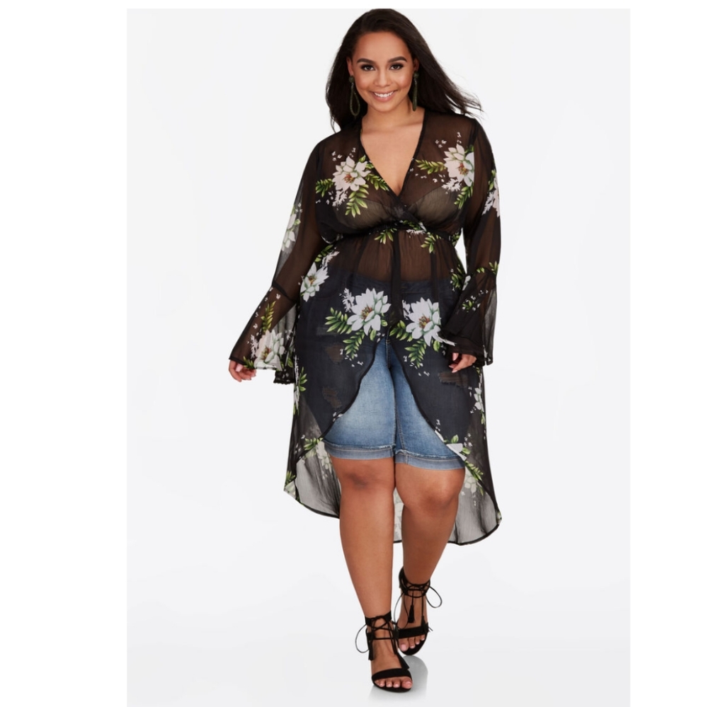 Floral Hi Lo Duster